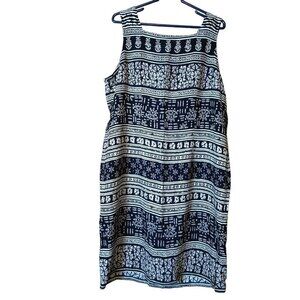 STUDIO I Women’s Size 18 Sleeveless Geometric Print Lightweight Dress Vintage